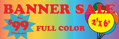 Banner Special 99 cent
